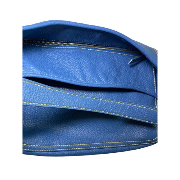 Dooney & Bourke   Blue Full Leather Exterior Large Slouch Bag Top Shoulder - Picture 6 of 8